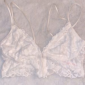 white bralette